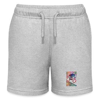 Cycliste coloré dans une explosion au néon - Short de jogging enfant bio Stanley/Stella - gris chiné - Devant