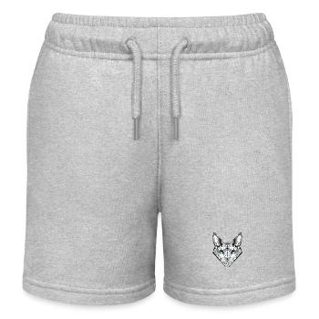 Blaue dreiäugige Sphinx - Kinder Organic Joggingshorts Mini Bolter von Stanley/Stella - Grau meliert - Vorne