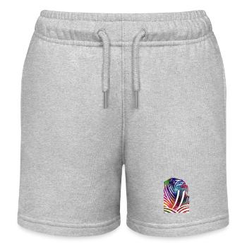 Colorful Walrus in Watercolor Lines - Kids Organic Sweat Shorts by Stanley/Stella - heather grey - Front
