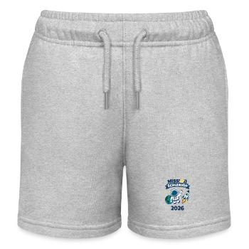 Astronaut Einschulung Schulkind 2026 Shirt - Kinder Organic Joggingshorts Mini Bolter von Stanley/Stella - Grau meliert - Vorne