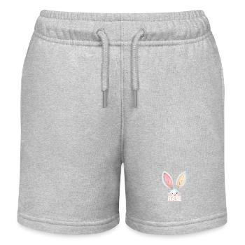 Hase Kosename Lustiger Osterhase - Kinder Organic Joggingshorts Mini Bolter von Stanley/Stella - Grau meliert - Vorne