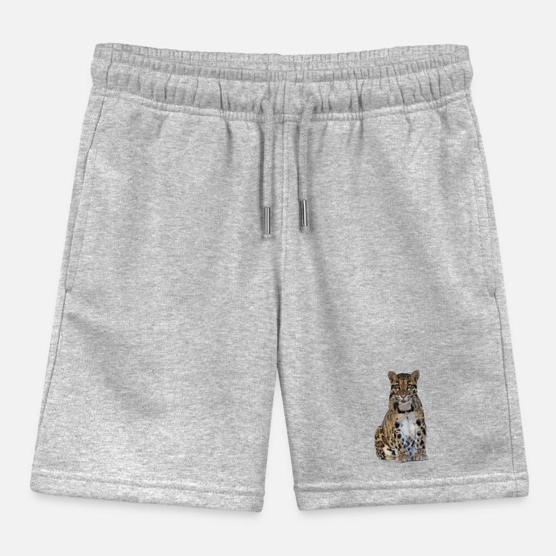 Clouded leopard Kids Organic Sweat Shorts by Stanley/Stella