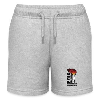 Pyrotechnik ist doch kein Verbrechen Ultras Pyro - Kinder Organic Joggingshorts Mini Bolter von Stanley/Stella - Grau meliert - Vorne