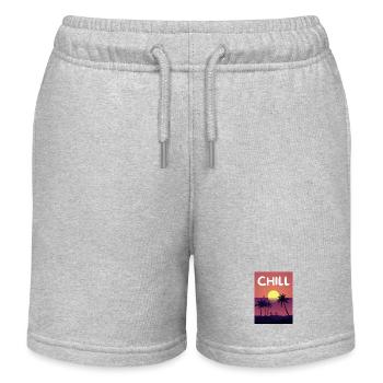 Chill - Short de jogging enfant bio Stanley/Stella - gris chiné - Devant