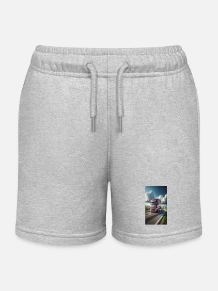 Camion - Short de jogging enfant bio Stanley/Stella - gris chiné
