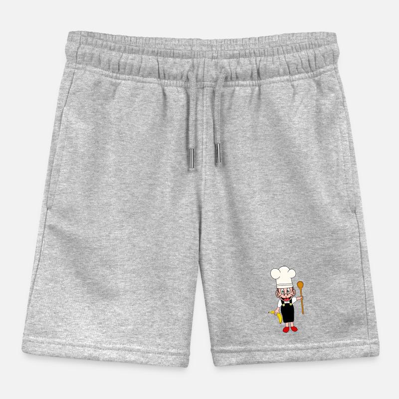 Monkey Bananas Kitchen Chef Chefs Cook Monkey Kids Organic Sweat Shorts by Stanley/Stella