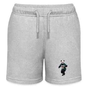 Panda sportif - Short de jogging enfant bio Stanley/Stella - gris chiné - Devant