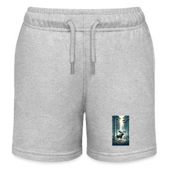 Élan - Short de jogging enfant bio Stanley/Stella - gris chiné - Devant