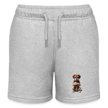 Hund grimmig 4 - Kinder Organic Joggingshorts Mini Bolter von Stanley/Stella - Grau meliert - Vorne