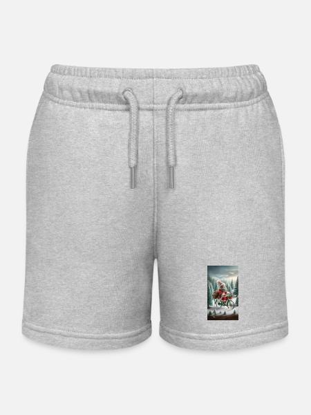 Père Noël - Short de jogging enfant bio Stanley/Stella - gris chiné