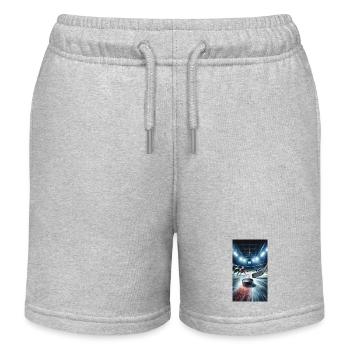 Eishockey. Stick und Puck. - Kinder Organic Joggingshorts Mini Bolter von Stanley/Stella - Grau meliert - Vorne