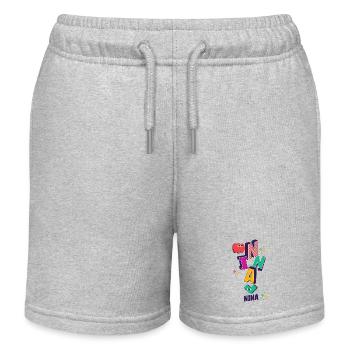 Nina Name First Name Nini Name Ninachen - Kinder Organic Joggingshorts Mini Bolter von Stanley/Stella - Grau meliert - Vorne