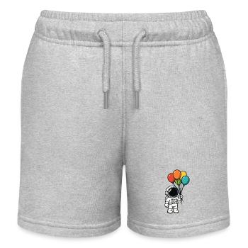 Ballons astronautes - Short de jogging enfant bio Stanley/Stella - gris chiné - Devant