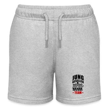 Junggesellen Team Jga - Kinder Organic Joggingshorts Mini Bolter von Stanley/Stella - Grau meliert - Vorne