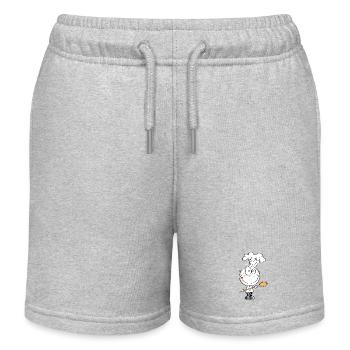 Koch Strichmännchen Comic - Kinder Organic Joggingshorts Mini Bolter von Stanley/Stella - Grau meliert - Vorne