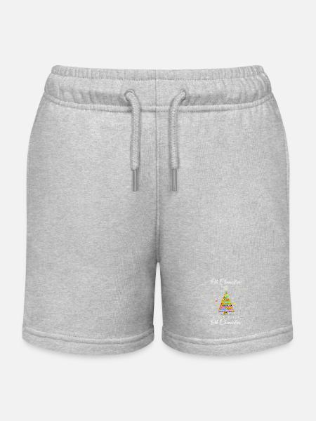 Chemistree aktuelles Periodensystem Weihnachtsbaum - Kinder Organic Joggingshorts Mini Bolter von Stanley/Stella - Grau meliert