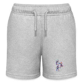 Badminton - Smash - Badminton - Colorful - Kids Organic Sweat Shorts by Stanley/Stella - heather grey - Front