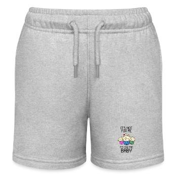 Grossesse enceinte - Short de jogging enfant bio Stanley/Stella - gris chiné - Devant