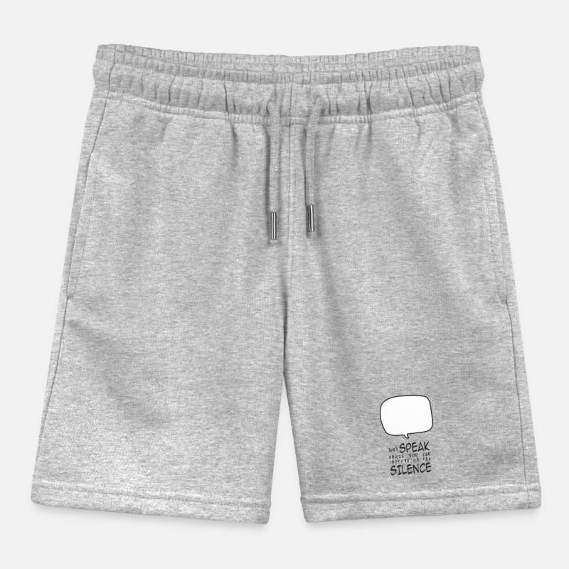 Don't Speak Kids Organic Sweat Shorts by Stanley/Stella