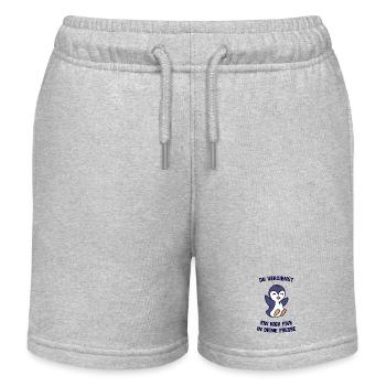 Vogel Tier Humorvoll Pinguin Statement Arktis - Kinder Organic Joggingshorts Mini Bolter von Stanley/Stella - Grau meliert - Vorne