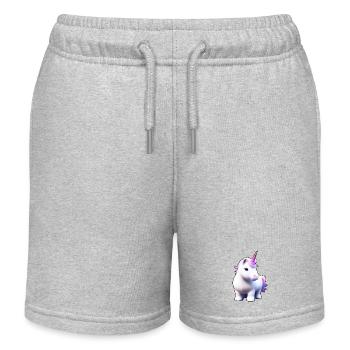 Retro Unicorn T-Shirt – Spaßiges Geschenk für Unicorn l - Kinder Organic Joggingshorts Mini Bolter von Stanley/Stella - Grau meliert - Vorne