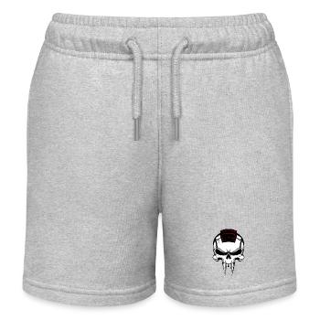 Vampirschädel - Kinder Organic Joggingshorts Mini Bolter von Stanley/Stella - Grau meliert - Vorne