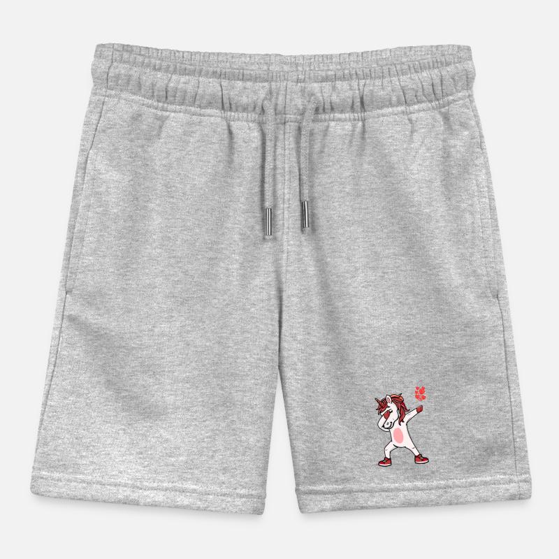Tanzendes Einhorn mit Herzfreude Kinder Organic Joggingshorts Mini Bolter von Stanley/Stella