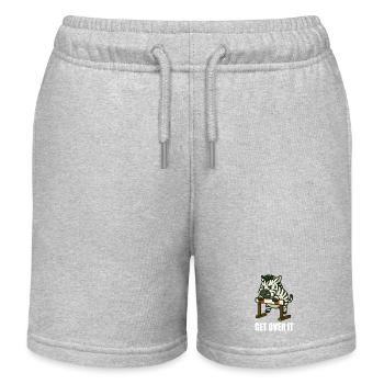 Zebra Hurdle Hurdle Motivation Saying Overcoming - Kids Organic Sweat Shorts by Stanley/Stella - heather grey - Front
