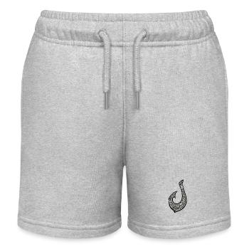 Hameçon Hei Matau - Tatouage Tribal Maori - Short de jogging enfant bio Stanley/Stella - gris chiné - Devant