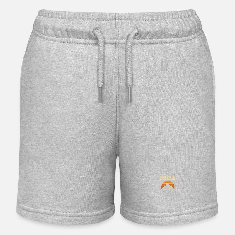 courageux - Short de jogging enfant bio Stanley/Stella - gris chiné