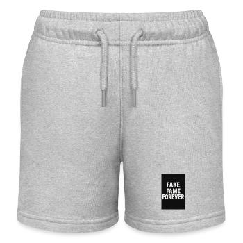 Fake Fame Forever Satire - Kids Organic Sweat Shorts by Stanley/Stella - heather grey - Front