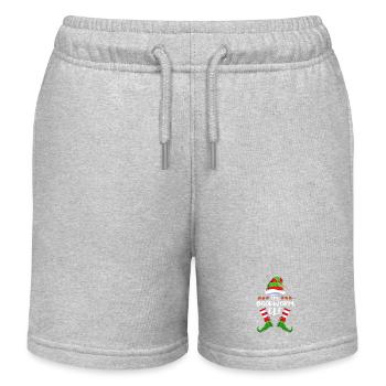 Elfe Elf Weihnachtsgeschenk Bücher Lesen - Kinder Organic Joggingshorts Mini Bolter von Stanley/Stella - Grau meliert - Vorne