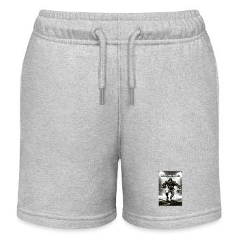 Run with Ball - Kids Organic Sweat Shorts by Stanley/Stella - heather grey - Front