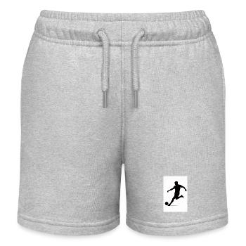Silhouette de football en mouvement - Short de jogging enfant bio Stanley/Stella - gris chiné - Devant