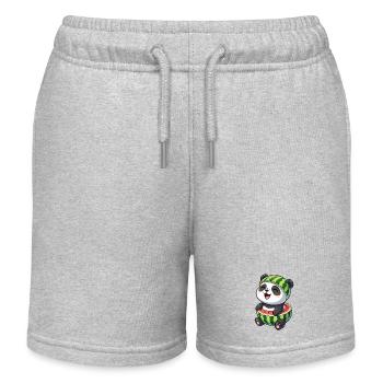 Mignon panda melon cartoon Waterfruit Summer Joy - Short de jogging enfant bio Stanley/Stella - gris chiné - Devant
