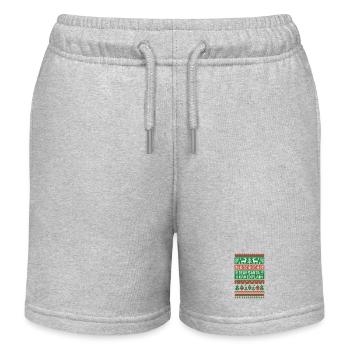 Ugly Christmas Weihnachten Santa - Kinder Organic Joggingshorts Mini Bolter von Stanley/Stella - Grau meliert - Vorne