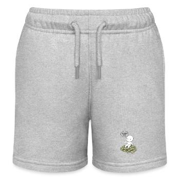 Gigi among mountains of money - Kids Organic Sweat Shorts by Stanley/Stella - heather grey - Front