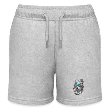 Ozeanische Tintenmuster - Kinder Organic Joggingshorts Mini Bolter von Stanley/Stella - Grau meliert - Vorne