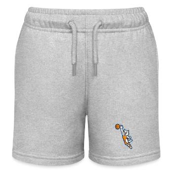 Mascotte du dunk de basketball Wildcat - Short de jogging enfant bio Stanley/Stella - gris chiné - Devant