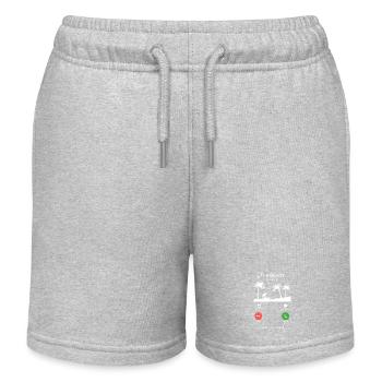 Der Strand ruft und ich muss zum Sommerdesign gehen - Kinder Organic Joggingshorts Mini Bolter von Stanley/Stella - Grau meliert - Vorne