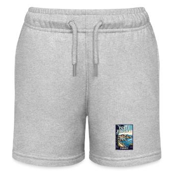 Discover Enchanting Porto Vecchio in France - Kids Organic Sweat Shorts by Stanley/Stella - heather grey - Front