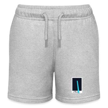Stay Off Center. Modernes Design Statement - Kinder Organic Joggingshorts Mini Bolter von Stanley/Stella - Grau meliert - Vorne