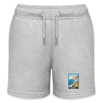 Discover Timeless Beauty of Rhodes in Greece - Kids Organic Sweat Shorts by Stanley/Stella - heather grey - Front