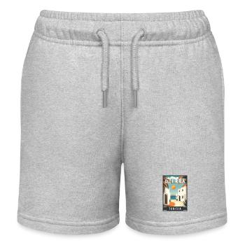 Erleben Sie Mittelmeer-Djerba in Tunesien - Kinder Organic Joggingshorts Mini Bolter von Stanley/Stella - Grau meliert - Vorne