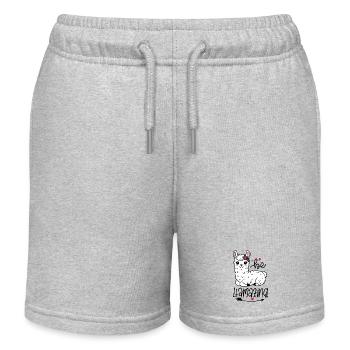 Be Amazing Alpaca Blumenkrone - Kinder Organic Joggingshorts Mini Bolter von Stanley/Stella - Grau meliert - Vorne