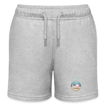 Création de t-shirt « Axolotl » - Short de jogging enfant bio Stanley/Stella - gris chiné - Devant