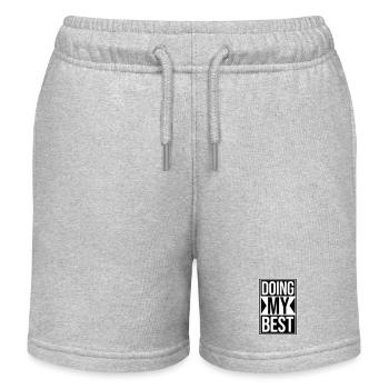 Je fais mon meilleur dicton motivant honnête et drôle - Short de jogging enfant bio Stanley/Stella - gris chiné - Devant