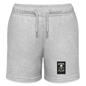 Böser Alter Mann Skull - Kinder Organic Joggingshorts Mini Bolter von Stanley/Stella - Grau meliert - Vorne