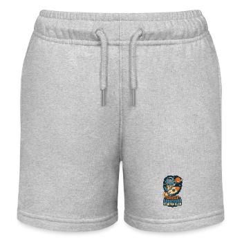 Dino Astronaut – Große Abenteuer starten klein - Kinder Organic Joggingshorts Mini Bolter von Stanley/Stella - Grau meliert - Vorne