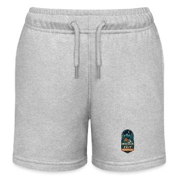 Draußen wird aus Zeit Erinnerung – Camping - Kinder Organic Joggingshorts Mini Bolter von Stanley/Stella - Grau meliert - Vorne